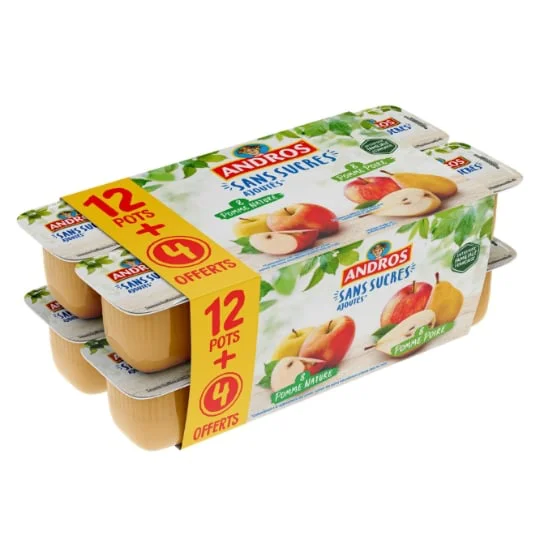 Compote pomme et poire sans sucres ajoutés