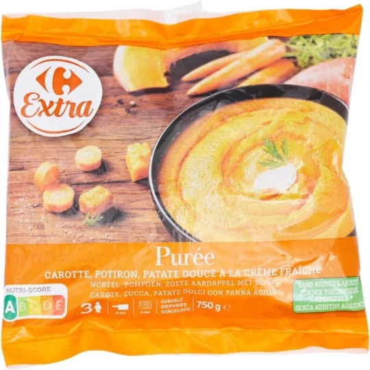 Purée carotte potiron patate douce