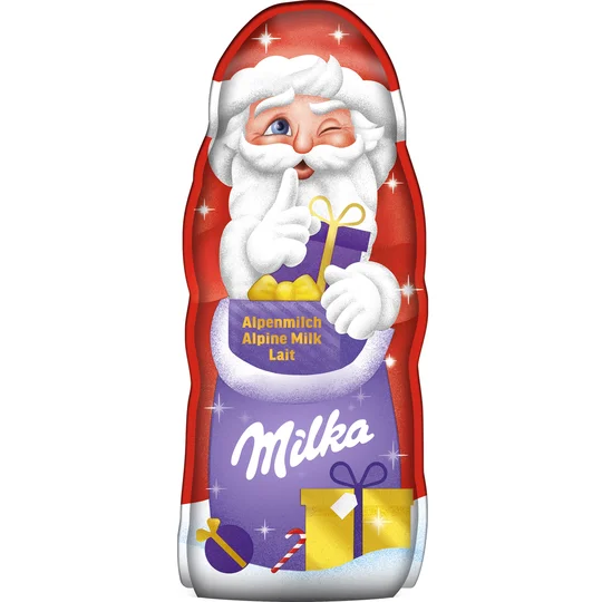 Moulage Père Noël en chocolat au lait