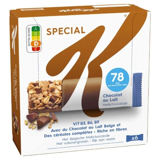 Barres céréales chocolat au lait