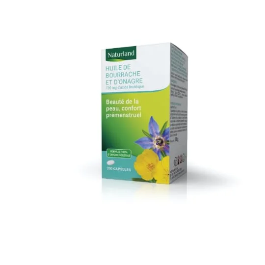 Complément alimentaire huiles de bourrache et d'onagre bio