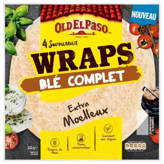 Wraps de blé complet