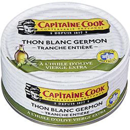 Thon blanc Germon tranche entière huile d'olive vierge extra