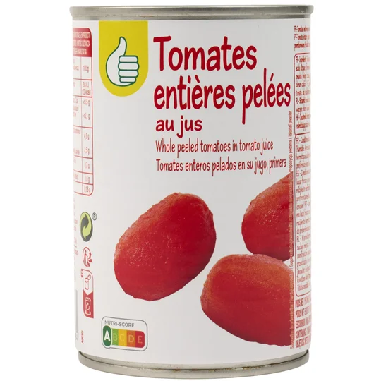 Tomates entières pelées au jus