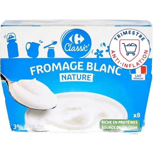 Fromage blanc nature 3% MG