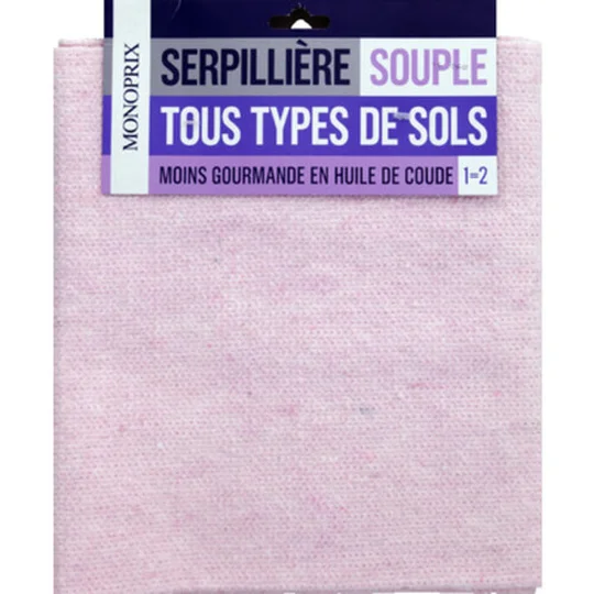 Serpillière souple spéciale sols lisses