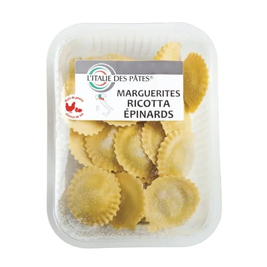 Pâtes fraîches Marguerites ricotta épinards