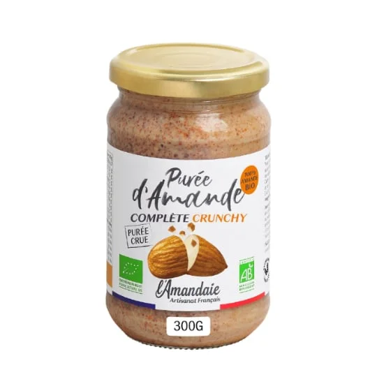 Purée d'amande complète crunchy crue BIO