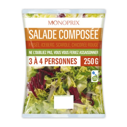 Salade composée frisée, iceberg, scarole, chicorée rouge