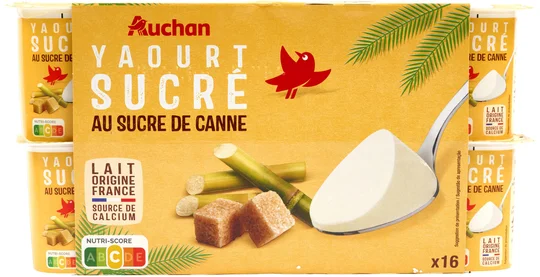 Yaourt nature au sucre de canne