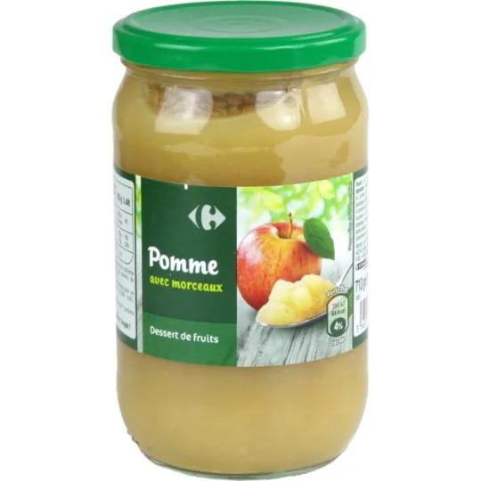 Compote pomme avec morceaux
