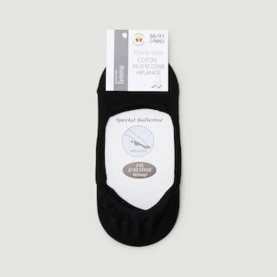 Monoprix Femme Protège-Pieds Spécial Ballerine Noirs TU
