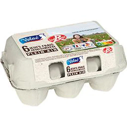 Oeufs frais de poules élevées en plein air Label Rouge