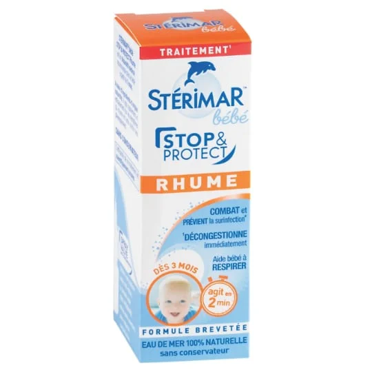 Stop & Protect Rhume agit en 2min, dès 3mois à l'eau de mer 100% naturelle