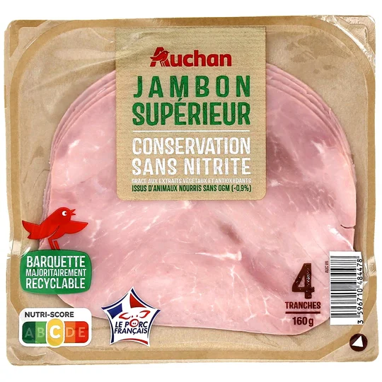 Jambon supérieur sans nitrite