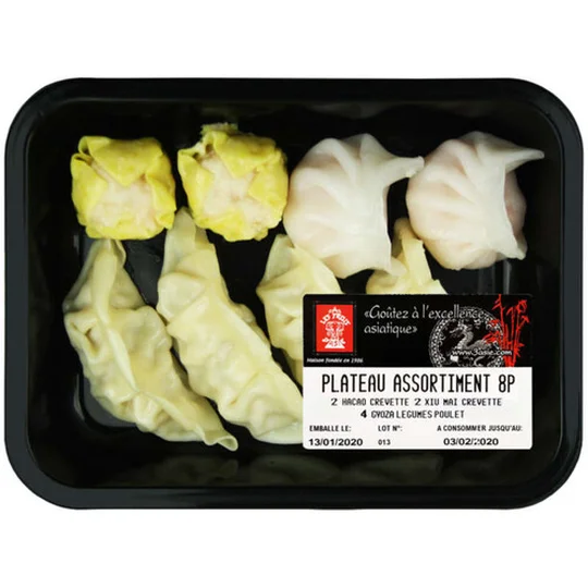 Plateau assortiment vapeur x8