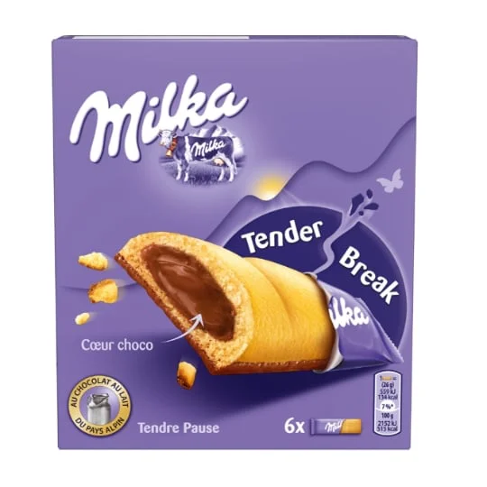 Biscuits barre fourrés au chocolat au lait Tender Break