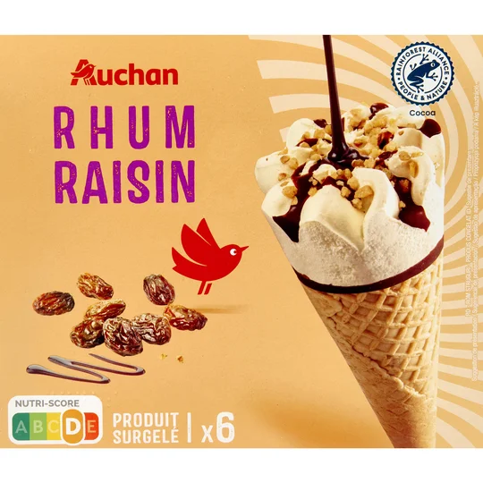 Cône glacé rhum raisin