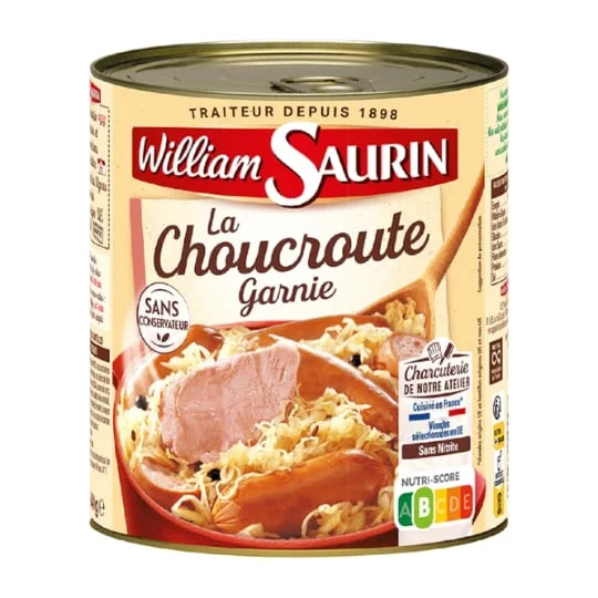 Plat cuisiné choucroute garnie