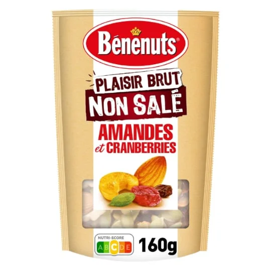 Mélange de fruits amandes & cranberries cajous, raisins, graines de courge