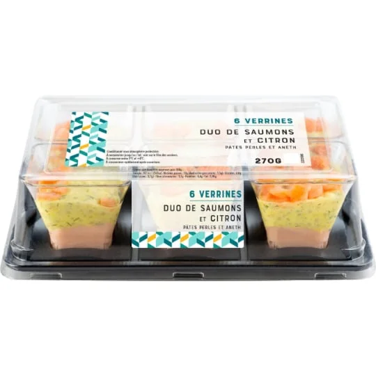Verrines duo de saumon Citron, aneth x6