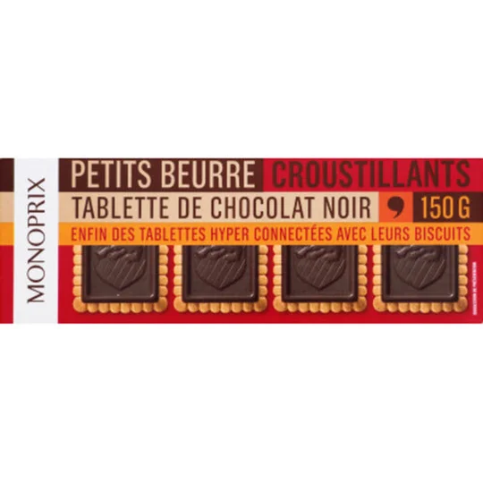 Petits beurre tablette de chocolat noir