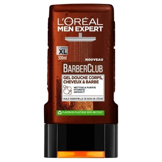 Barber Club Gel douche corps, cheveux et barbe