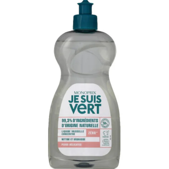 Liquide vaisselle concentré peaux délicates