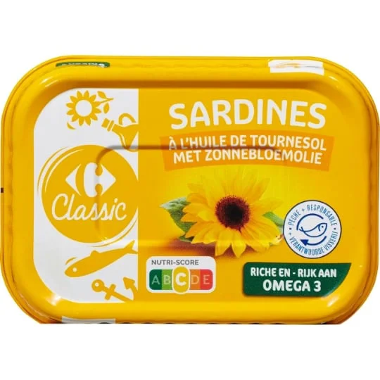 Sardines à l'huile de tournesol