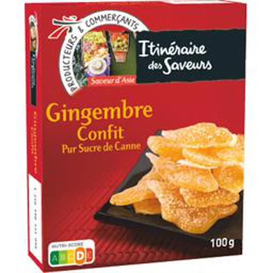 Gingembre confit pur sucre de canne