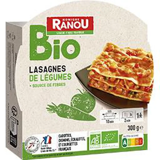 Lasagnes de légumes Bio