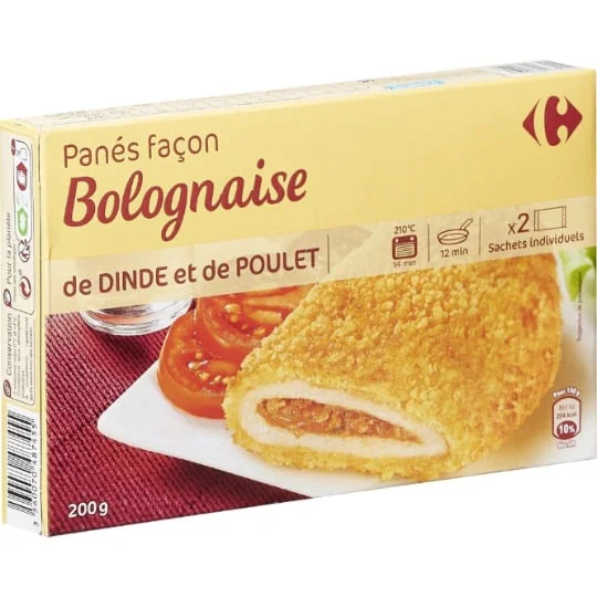 Panés dinde & poulet façon bolognaise