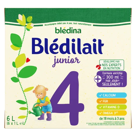 Lait croissance junior 4 liquide - dès 18 mois
