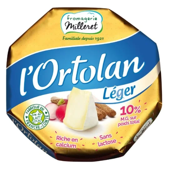 Fromage L'Ortolan Léger Riche en Calcium 10% Mat.Gr.