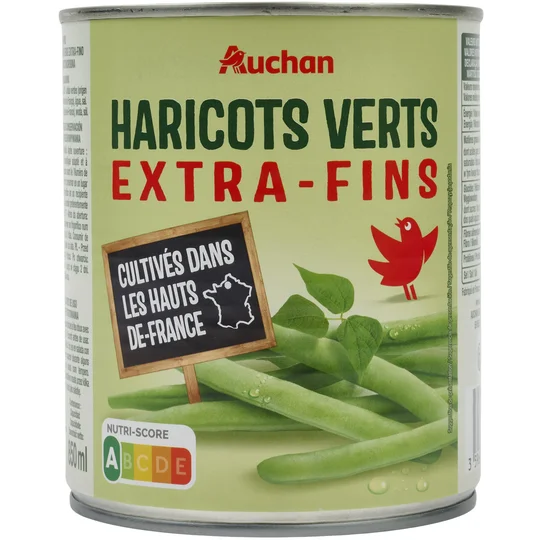 Haricots verts extra fins boite