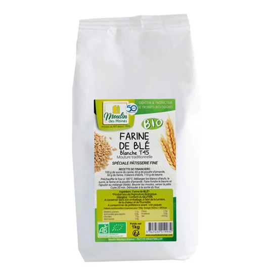 Farine de Blé Blanche Pâtissière Type T45