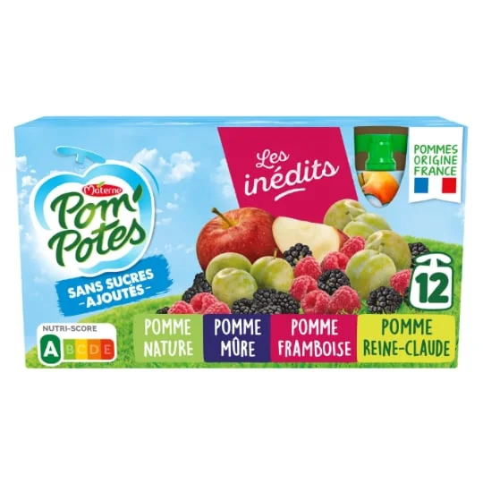 Compote assortiment s/sucres ajoutés