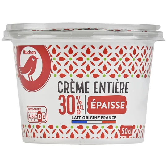 Crème fraîche épaisse entière 30% MG