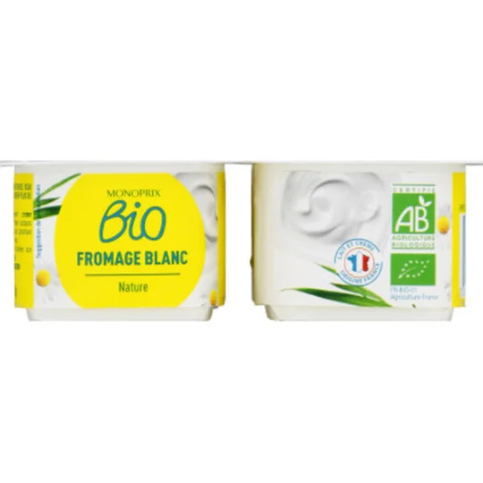 Fromage blanc nature 3,2% MG bio
