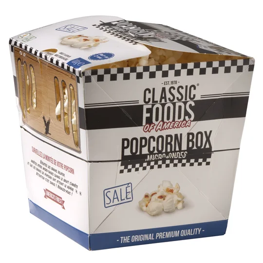 Pop corn salé micro-ondable