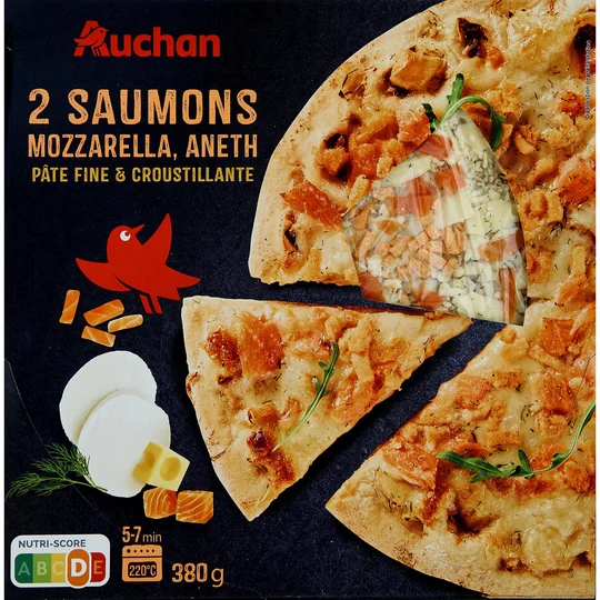 Pizza 2 saumons mozzarella aneth