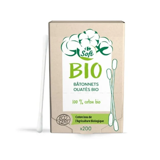 Coton-tige bio ouatés