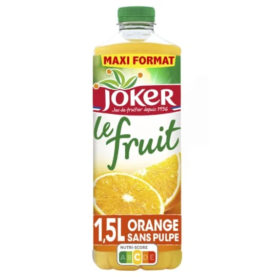 Jus de fruits orange sans pulpe le Fruit