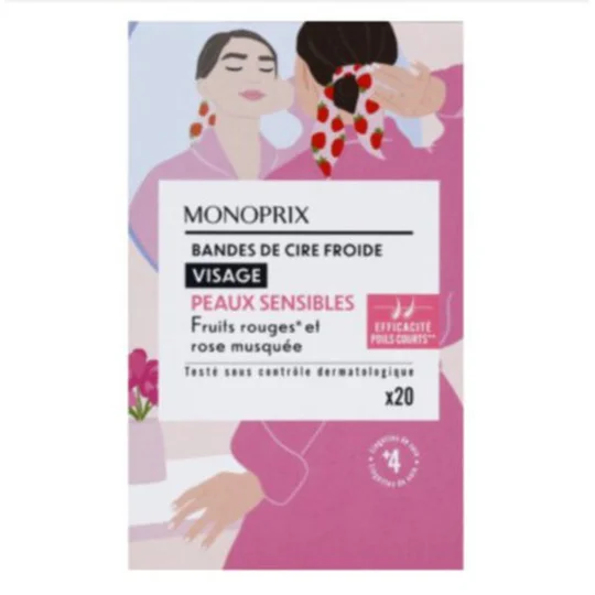 Bandes de cire froide visage