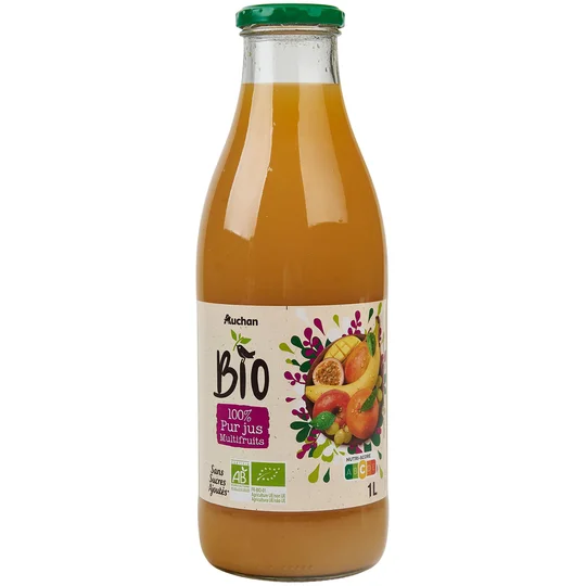Pur jus multifruits bouteille verre