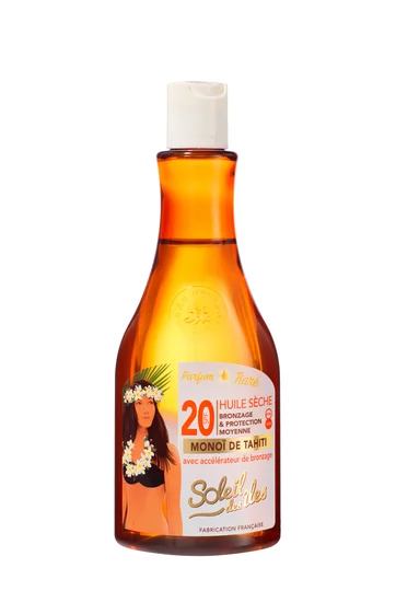 Huile sèche bronzage et protection moyenne SPF20