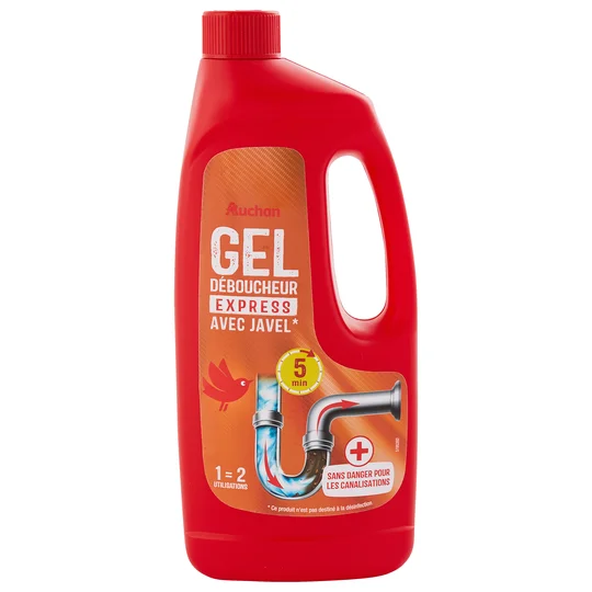 Gel déboucheur express avec javel