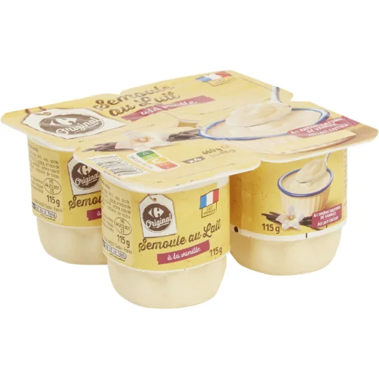 Semoule au lait vanille