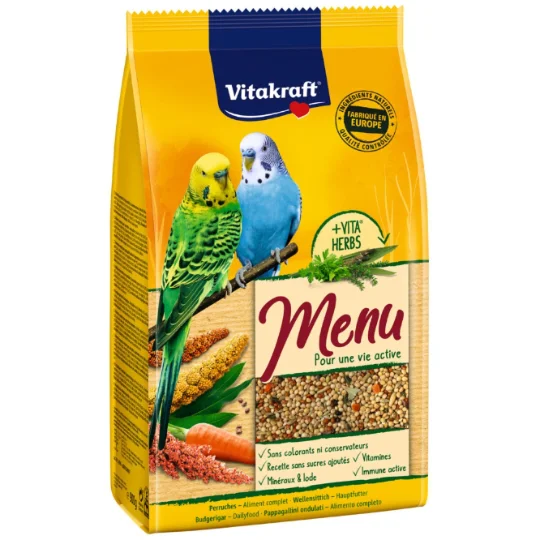Aliment pour oiseaux perruches