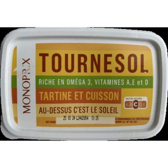 Tournesol tartine et cuisson